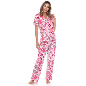 Short Sleeve & Pants Tropical Pajama Set